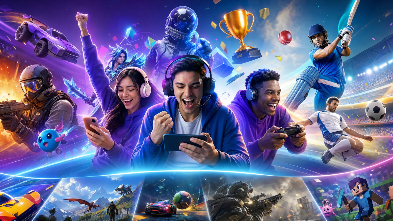 Sports and gaming-themed hero artwork for an independent bet365 guide; not an active offer